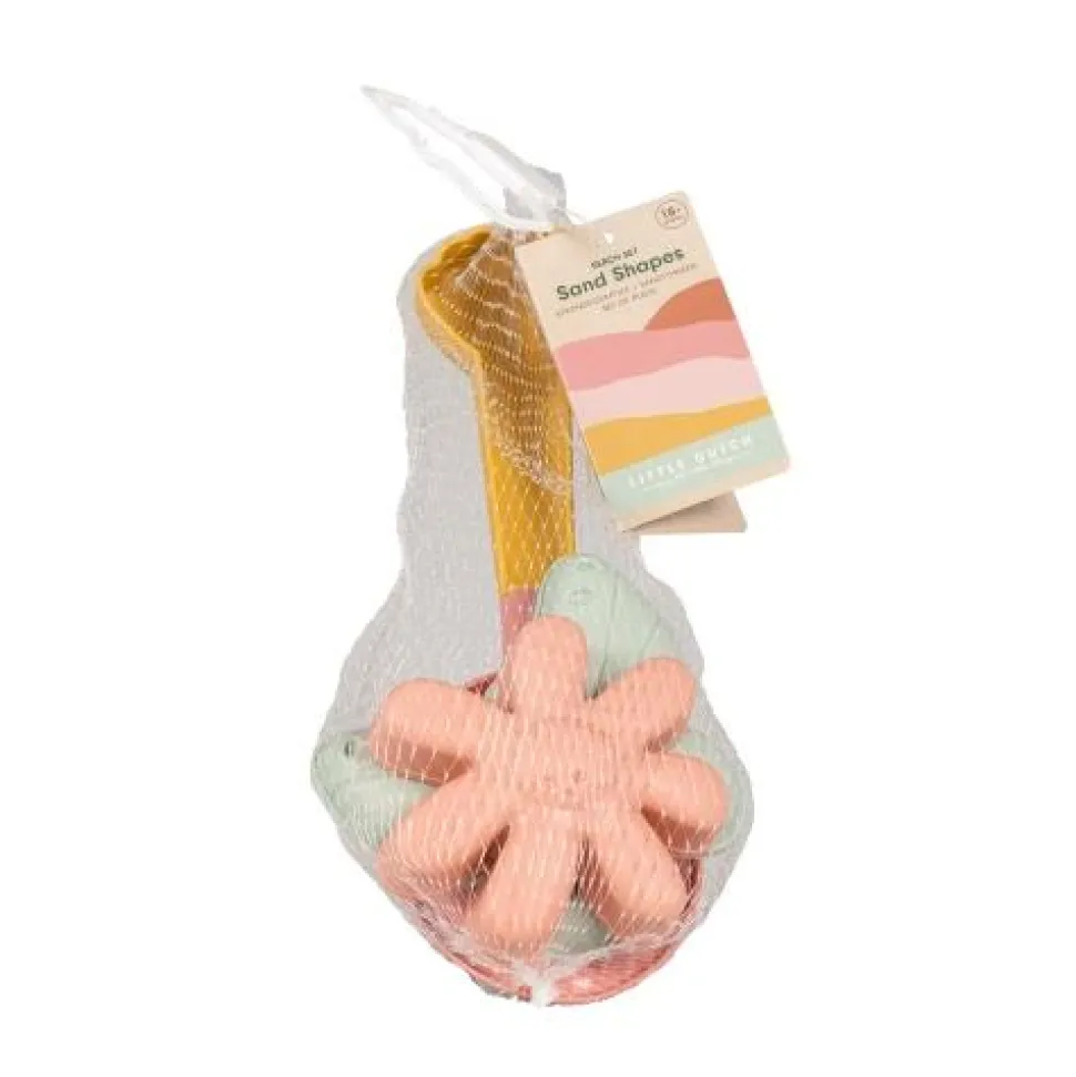 Strandset schepje en zandvormen Flowers & Butterflies