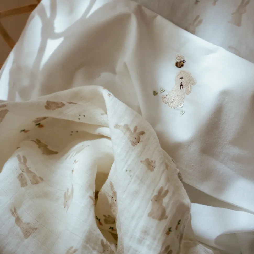 Swaddle - Wit - 120 cm - Newborn Naturals - Baby Bunny