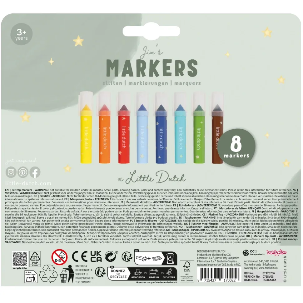 Viltstiften - Meerkleurig - Essentials - Jim