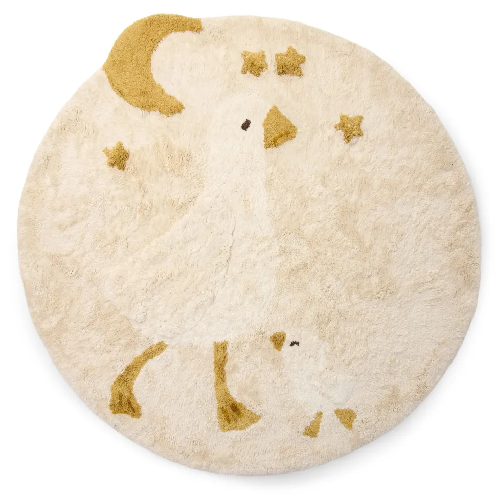 Vloerkleed rond - Wit - Newborn Naturals - Little Goose