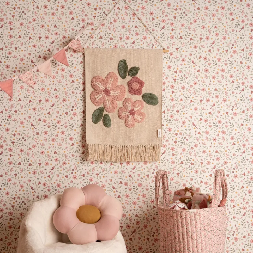 Wandkleed bloem - Wit - Fairy Garden