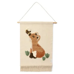 Wandkleed vos - Wit - Forest Friends