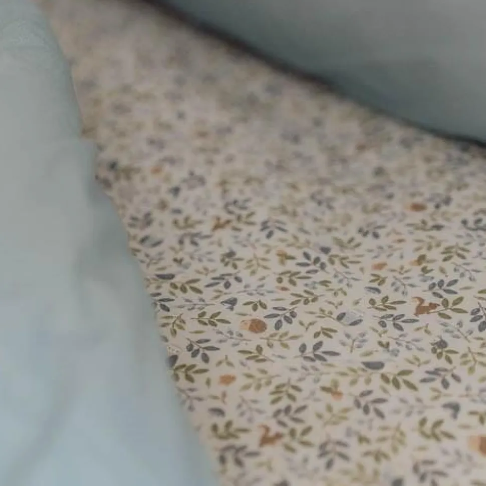 Wieg hoeslaken - Blauw - Forest Friends - Forest Adventure