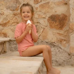 Zwemshirt korte mouw - Roze - Sunny Flowers