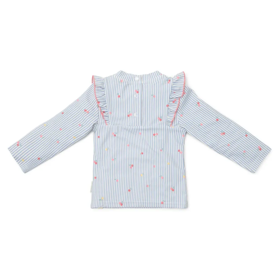 Zwemshirt lange mouw - Blauw - Sunny Flowers