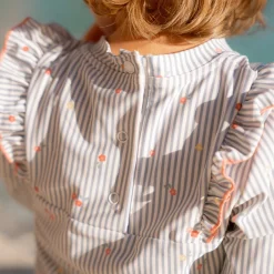 Zwemshirt lange mouw - Blauw - Sunny Flowers